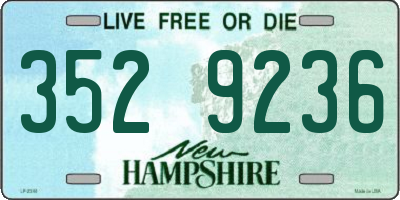 NH license plate 3529236