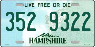 NH license plate 3529322