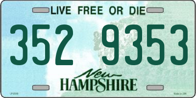 NH license plate 3529353