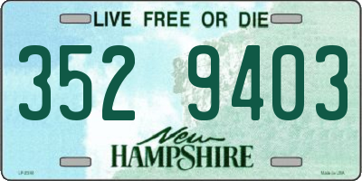 NH license plate 3529403