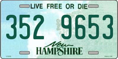 NH license plate 3529653