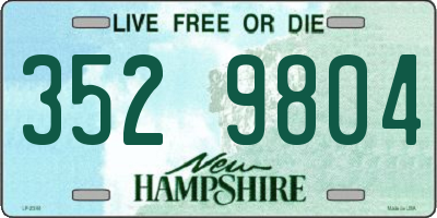 NH license plate 3529804