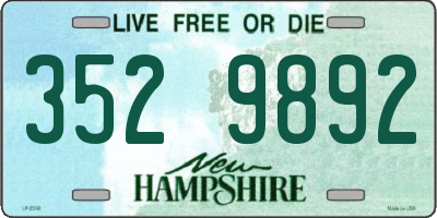 NH license plate 3529892