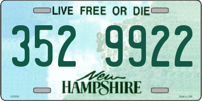 NH license plate 3529922