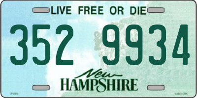 NH license plate 3529934