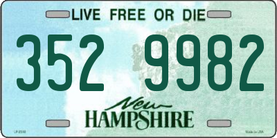 NH license plate 3529982