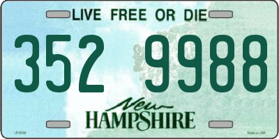 NH license plate 3529988