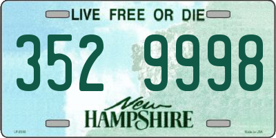 NH license plate 3529998