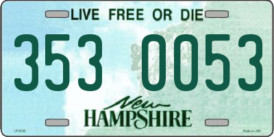 NH license plate 3530053