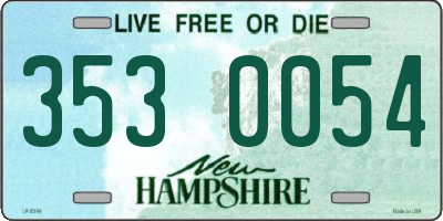 NH license plate 3530054