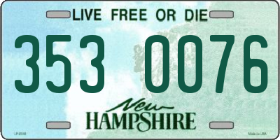 NH license plate 3530076