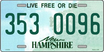NH license plate 3530096