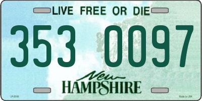 NH license plate 3530097