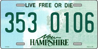 NH license plate 3530106