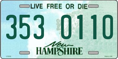 NH license plate 3530110