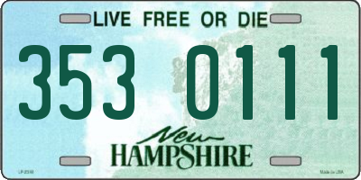 NH license plate 3530111