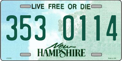 NH license plate 3530114