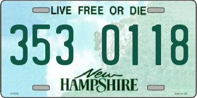 NH license plate 3530118