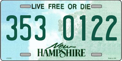 NH license plate 3530122