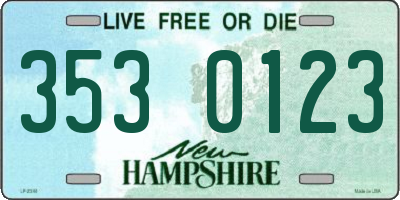 NH license plate 3530123