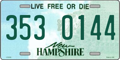 NH license plate 3530144