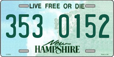 NH license plate 3530152