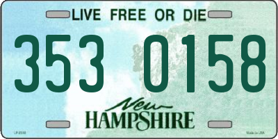 NH license plate 3530158