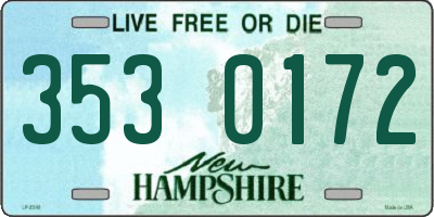 NH license plate 3530172