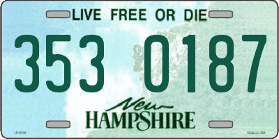NH license plate 3530187