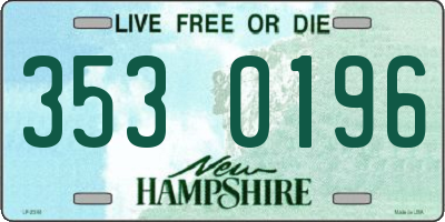 NH license plate 3530196