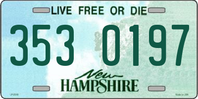 NH license plate 3530197