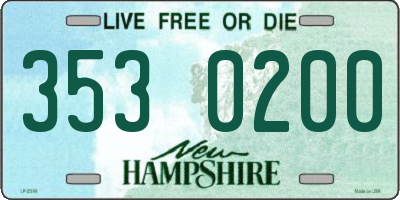 NH license plate 3530200