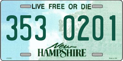 NH license plate 3530201