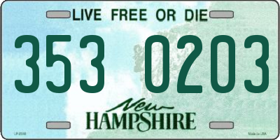 NH license plate 3530203