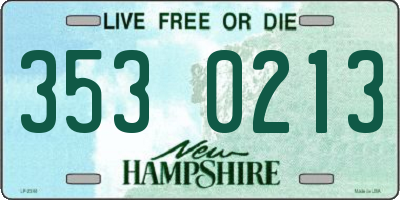 NH license plate 3530213
