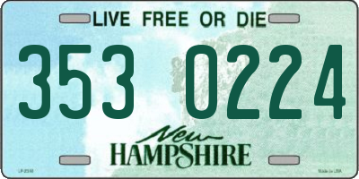 NH license plate 3530224