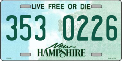 NH license plate 3530226