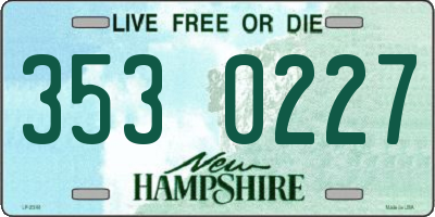 NH license plate 3530227