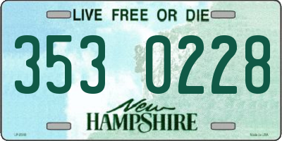 NH license plate 3530228