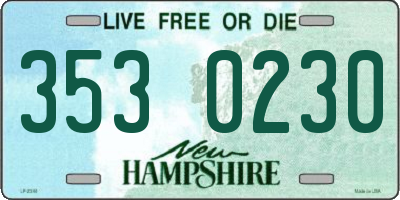 NH license plate 3530230
