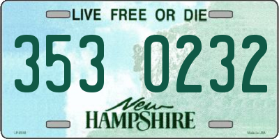 NH license plate 3530232