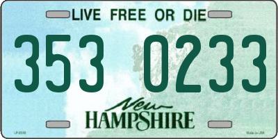 NH license plate 3530233