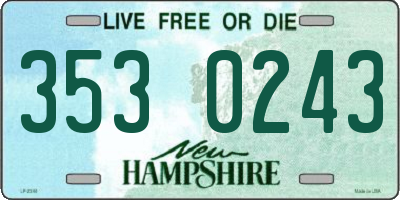 NH license plate 3530243