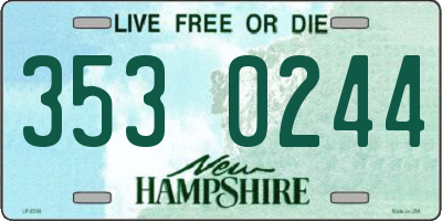 NH license plate 3530244