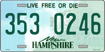NH license plate 3530246