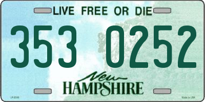 NH license plate 3530252