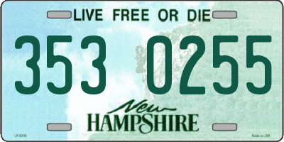 NH license plate 3530255