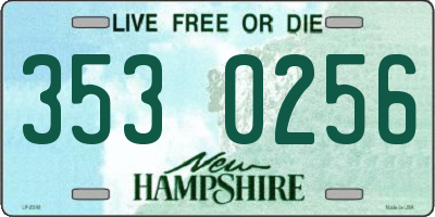NH license plate 3530256