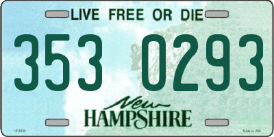 NH license plate 3530293