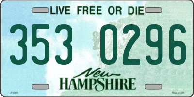 NH license plate 3530296